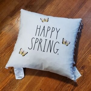 Rae Dunn "Happy Spring" Throw Pillow
